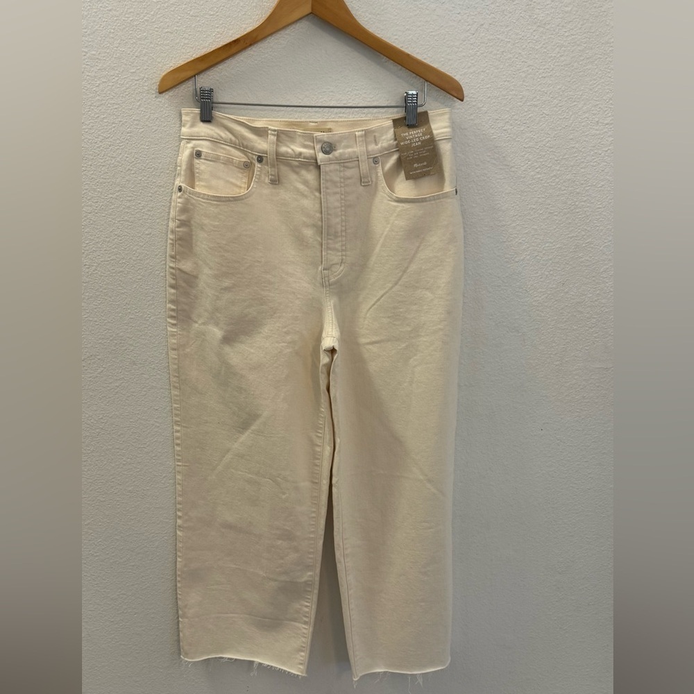 NWT Madewell perfect jeans wide legs crop pants size 30